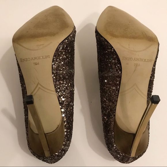 Enzo Angiolini bronze glitter heels - Picture 4 of 8